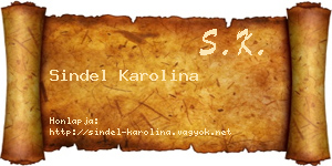 Sindel Karolina névjegykártya